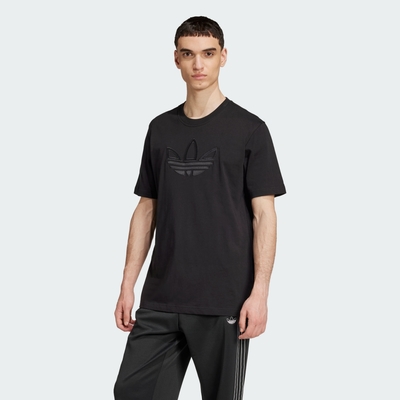 adidas 愛迪達 短袖上衣 男款 運動 三葉草 OUTLINE TEE 黑 IY4882