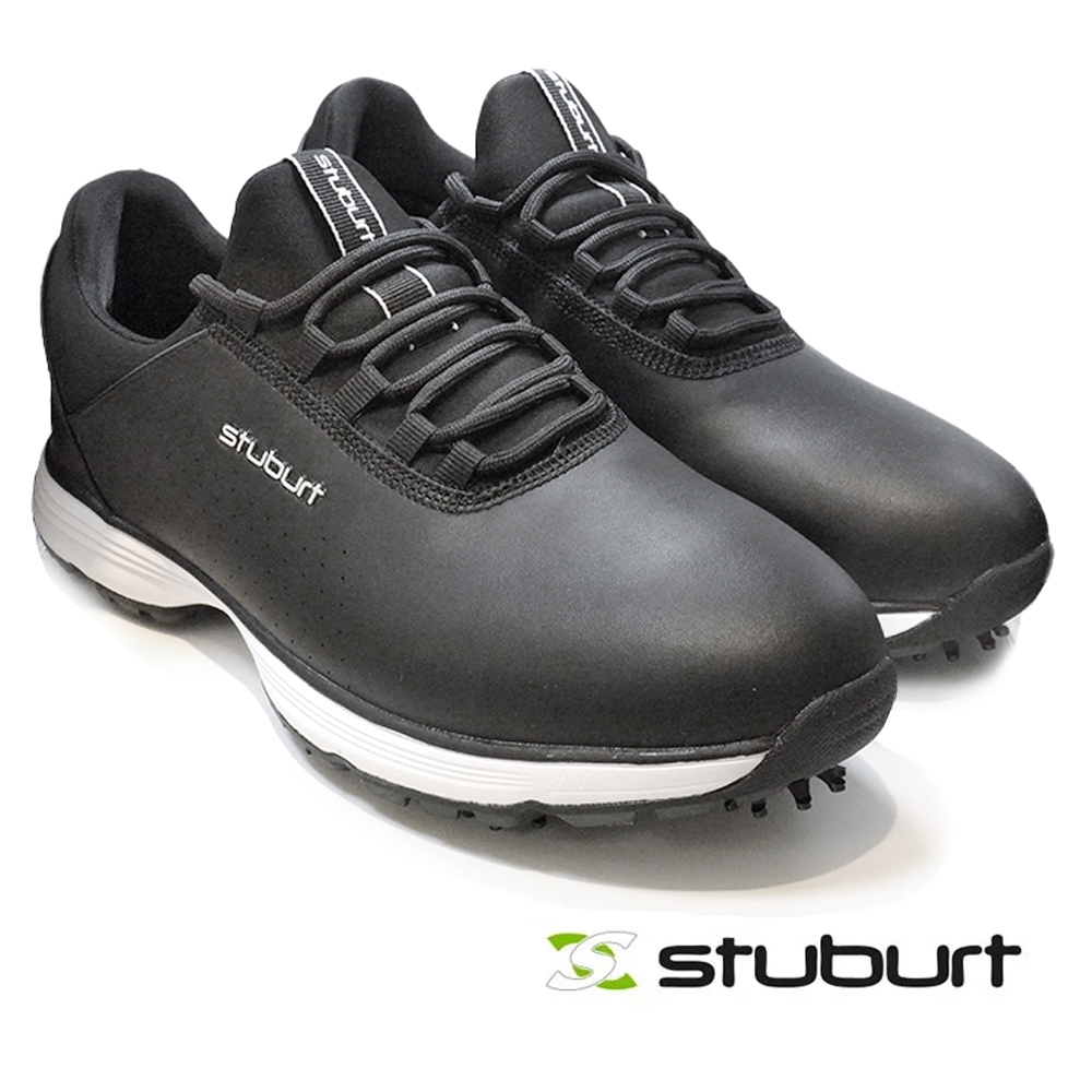 stuburt | 英國百年高爾夫球科技防水練習鞋 男鞋 帶防滑鞋釘 EVOLVE CLASSIC SPIKED SBSHU1362 黑色