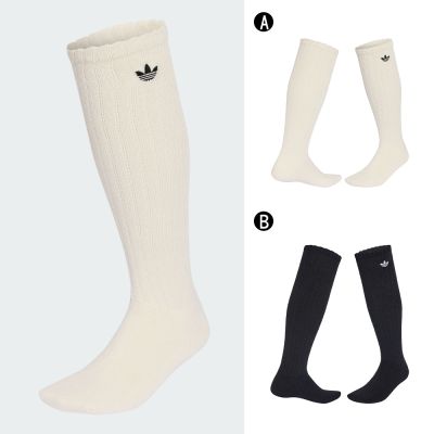 【Adidas 愛迪達】SL H K SOCKS 1P 基本款長襪 及膝襪 男女 A-KR1605 B-KR1606