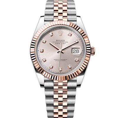 Rolex 勞力士126331 新款 Datejust 粉面時鑽玫瑰金-41mm