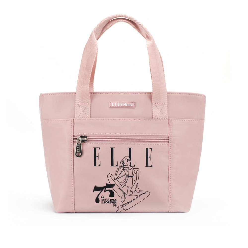 【ELLE Active】75周年限定系列-手提包/手提袋-小-粉紅色