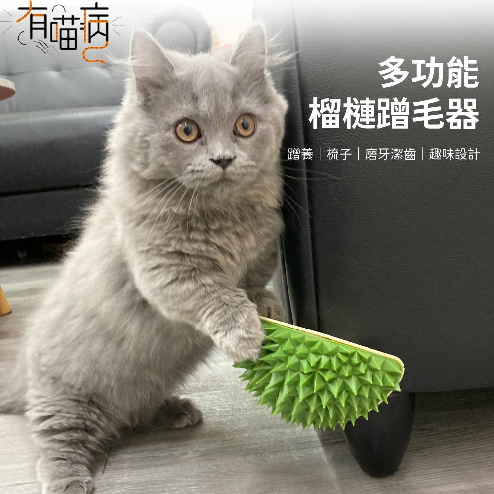 有喵病 多功能榴槤蹭毛器 (蹭養 梳子 磨牙)