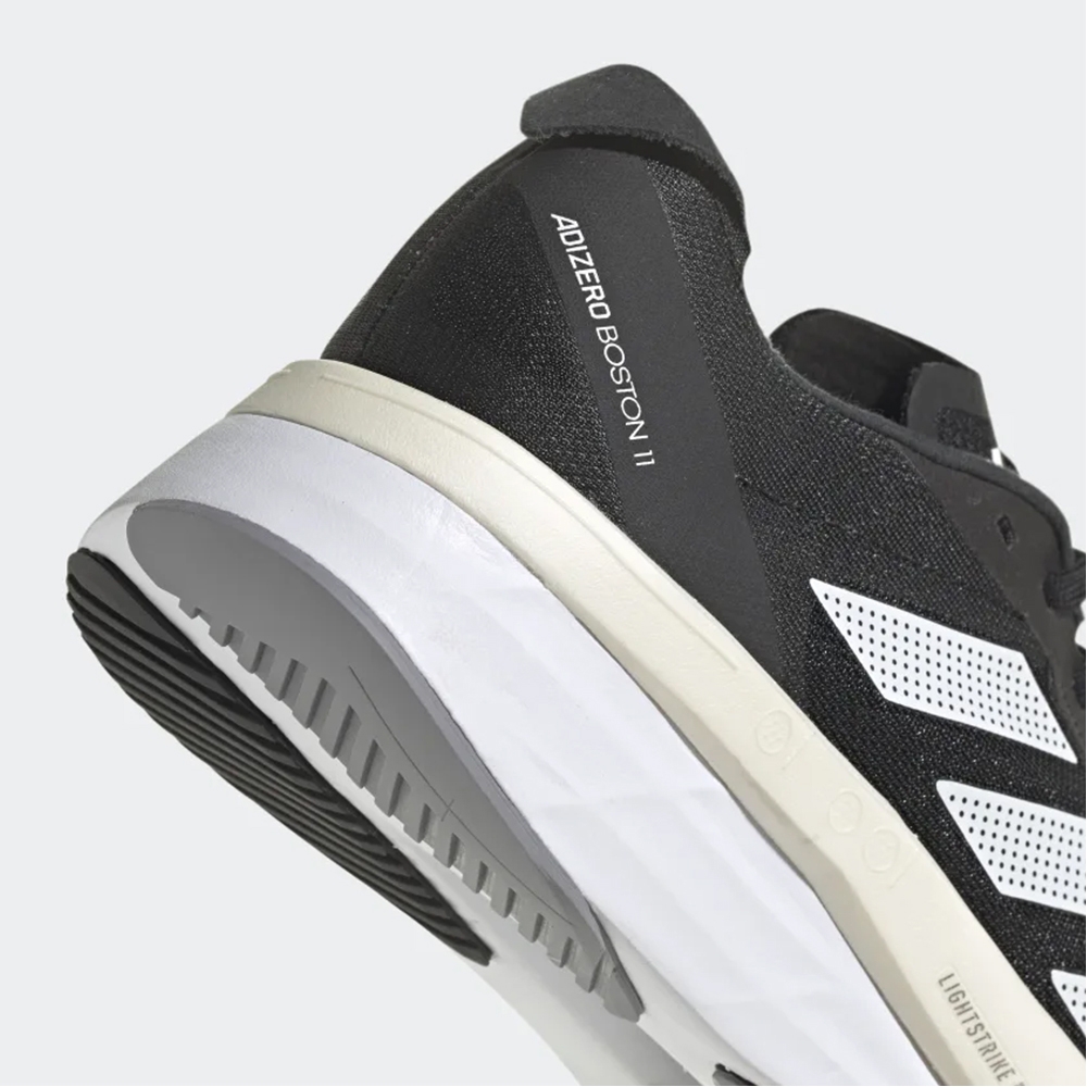 adidas 愛迪達慢跑鞋女鞋運動鞋緩震ADIZERO BOSTON 11 W 黑白GX6657