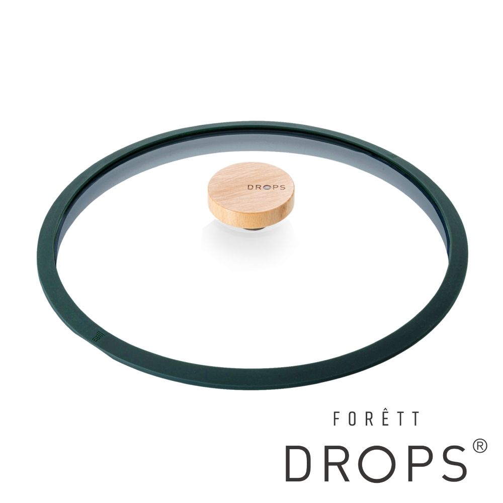 韓國DROPS FORETT森林系 矽膠邊玻璃蓋28cm