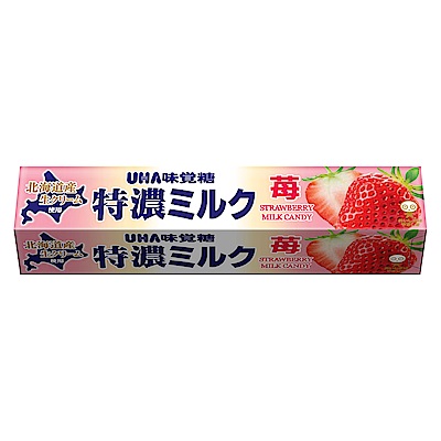 UHA味覺糖  特濃牛奶條糖-草莓味(37g)