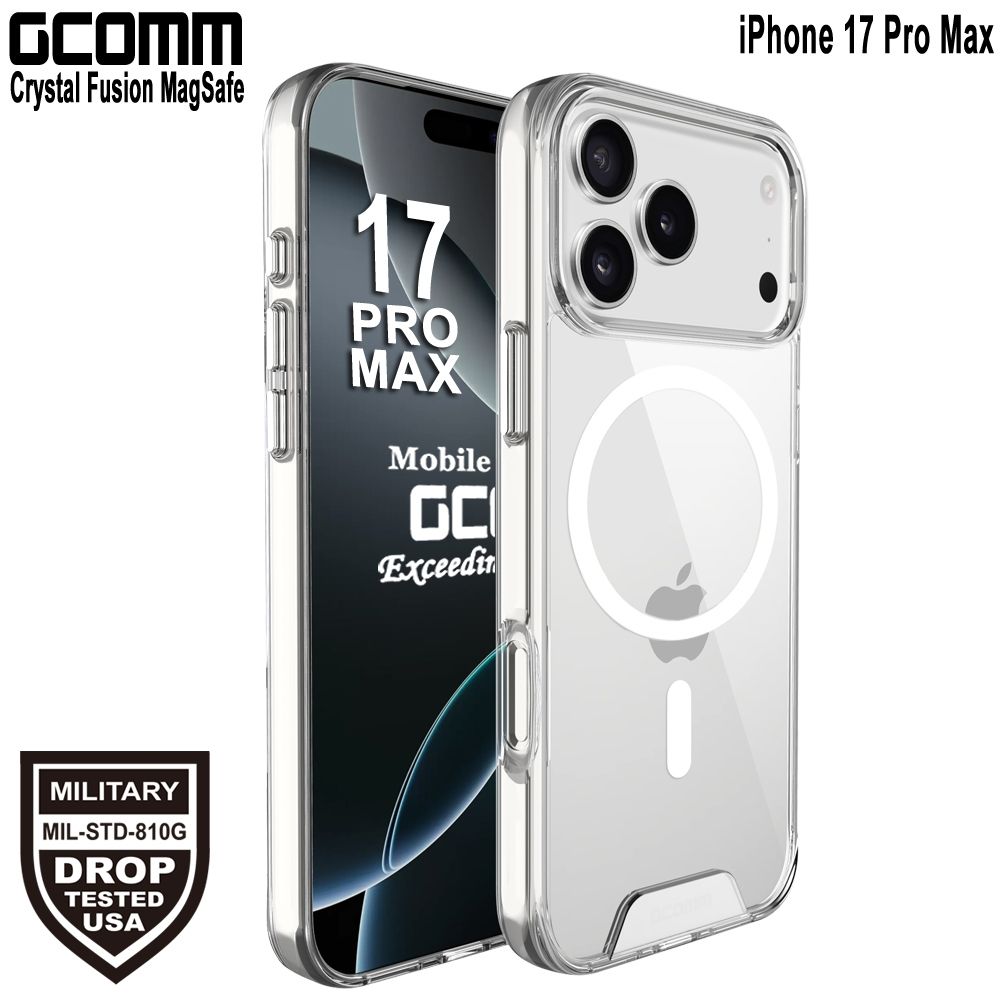 GCOMM iPhone 17 Pro Max 磁吸晶透軍規防摔殼 Crystal Fusion MagSafe