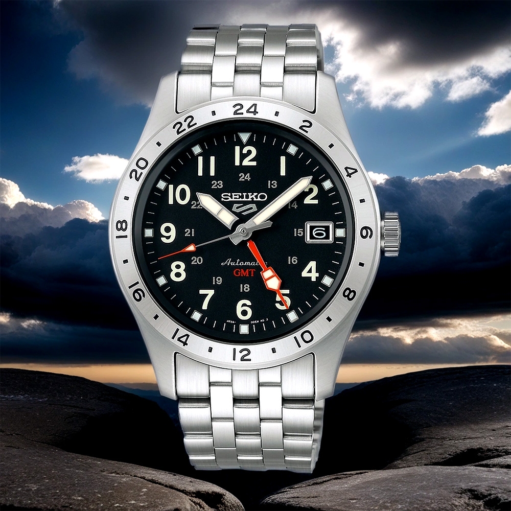 SEIKO 精工 5 Sports Field 系列 GMT機械錶 開學換新季 送禮推薦-39.4mm (SSK023K1/4R34-00C0D)_SK045