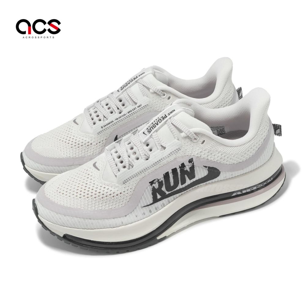 Nike 慢跑鞋 Pegasus Premium Run 男鞋 象牙白 黑 厚底 緩震 運動鞋 IH2288-001