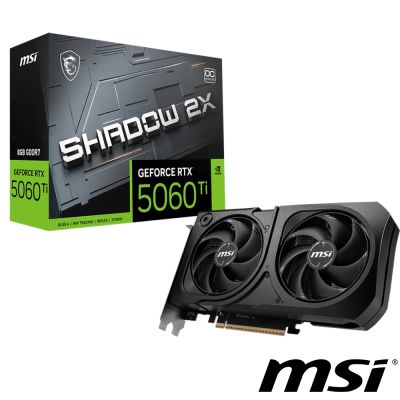(下單再折) 微星MSI RTX 5060 Ti 8G SHADOW 2X OC PLUS顯示卡