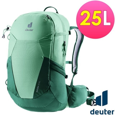 【Deuter】 Futura 25L 減震透氣網架直立式登山背包 (窄肩款/雨罩) 3400221 綠