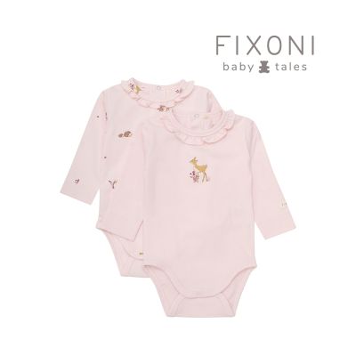 Brands4kids 梅花鹿粉色長袖包屁衣2件組 Fixoni系列