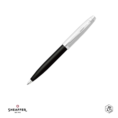 【SHEAFFER】100系列黑桿銀蓋銀夾原子筆(原廠正貨)免費刻字