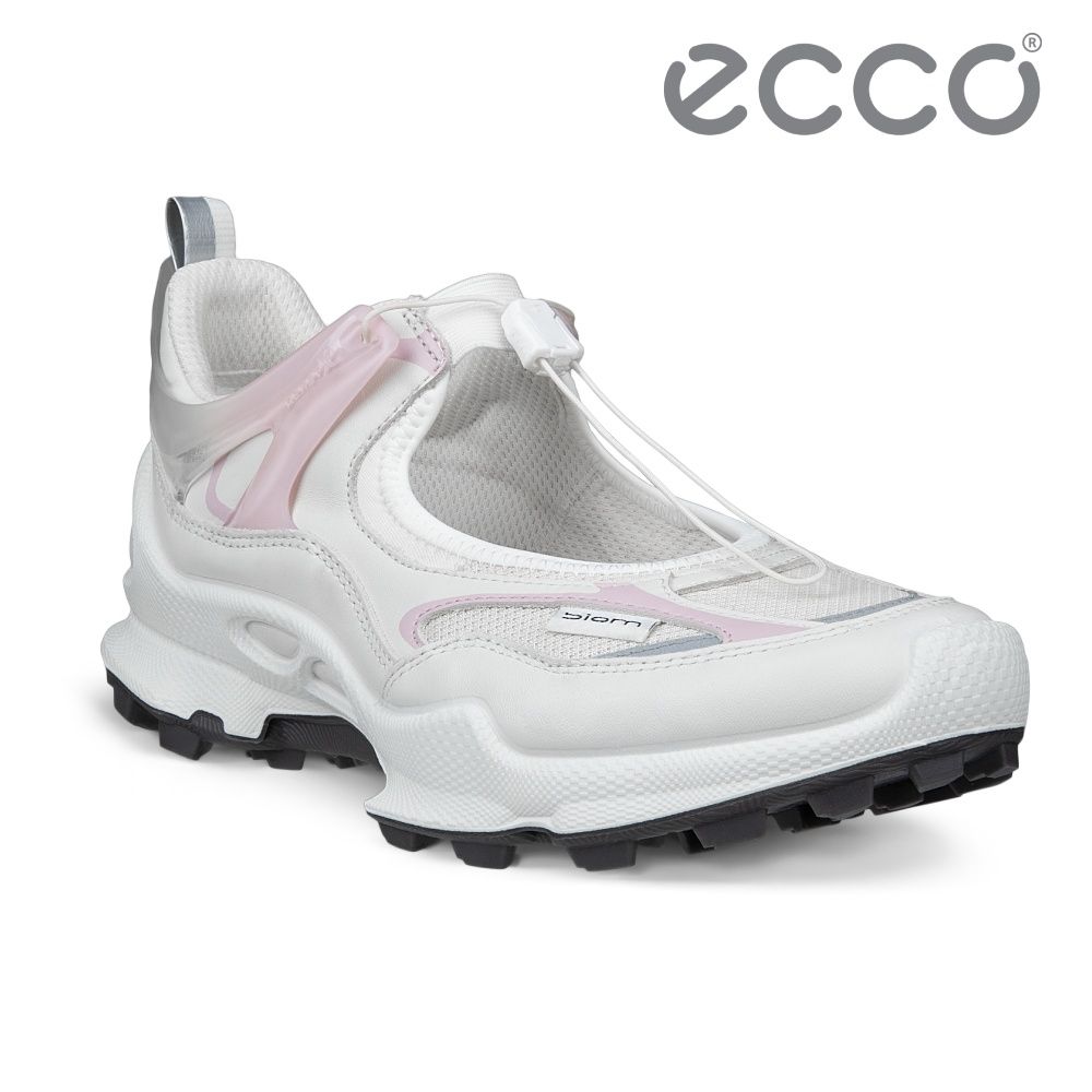 ECCO BIOM C-TRAIL W 蹤跡健步鏤空戶外繫帶休閒鞋 女鞋 白色/水泥灰