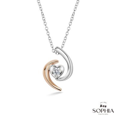 SOPHIA蘇菲亞珠寶 - 辛蒂 14K雙色 鑽石項墜