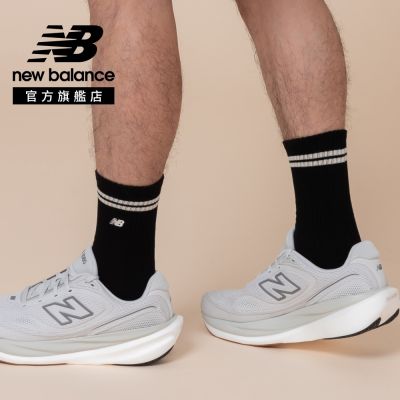 【New Balance】條紋中長襪_中性_黑色_AC0888WBK
