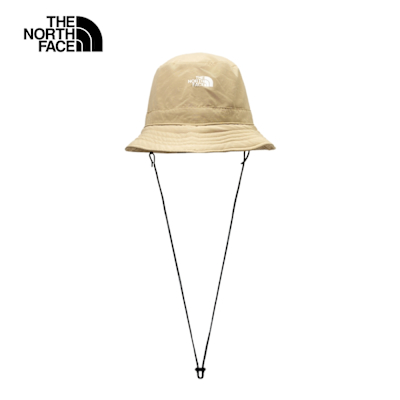 The North Face 官方旗艦 北面男女款卡其色UPF防曬漁夫帽｜8DH1LK5 抗UV
