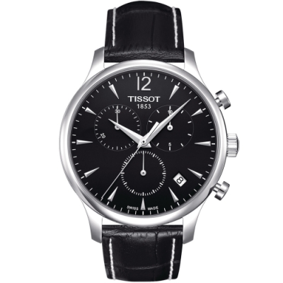 TISSOT 天梭 官方授權 Tradition系列永恆時尚計時腕錶 畢業禮物首選(T0636171605700)42mm