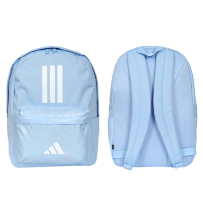 ADIDAS 大型後背包-雙肩包 肩背包 旅行包 愛迪達 IS7045 水藍白