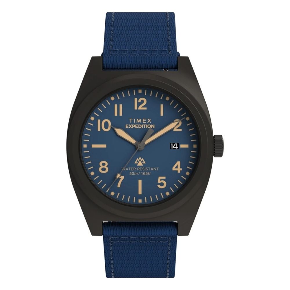 TIMEX 天美時 遠征系列  39毫米 簡潔錶盤 夜光指針 環保織物錶帶腕錶(藍 TXTW2Y18200)