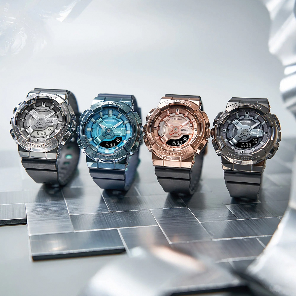 CASIO 卡西歐G-SHOCK x ITZY Lia配戴款金屬色雙顯電子錶週年慶送禮推薦