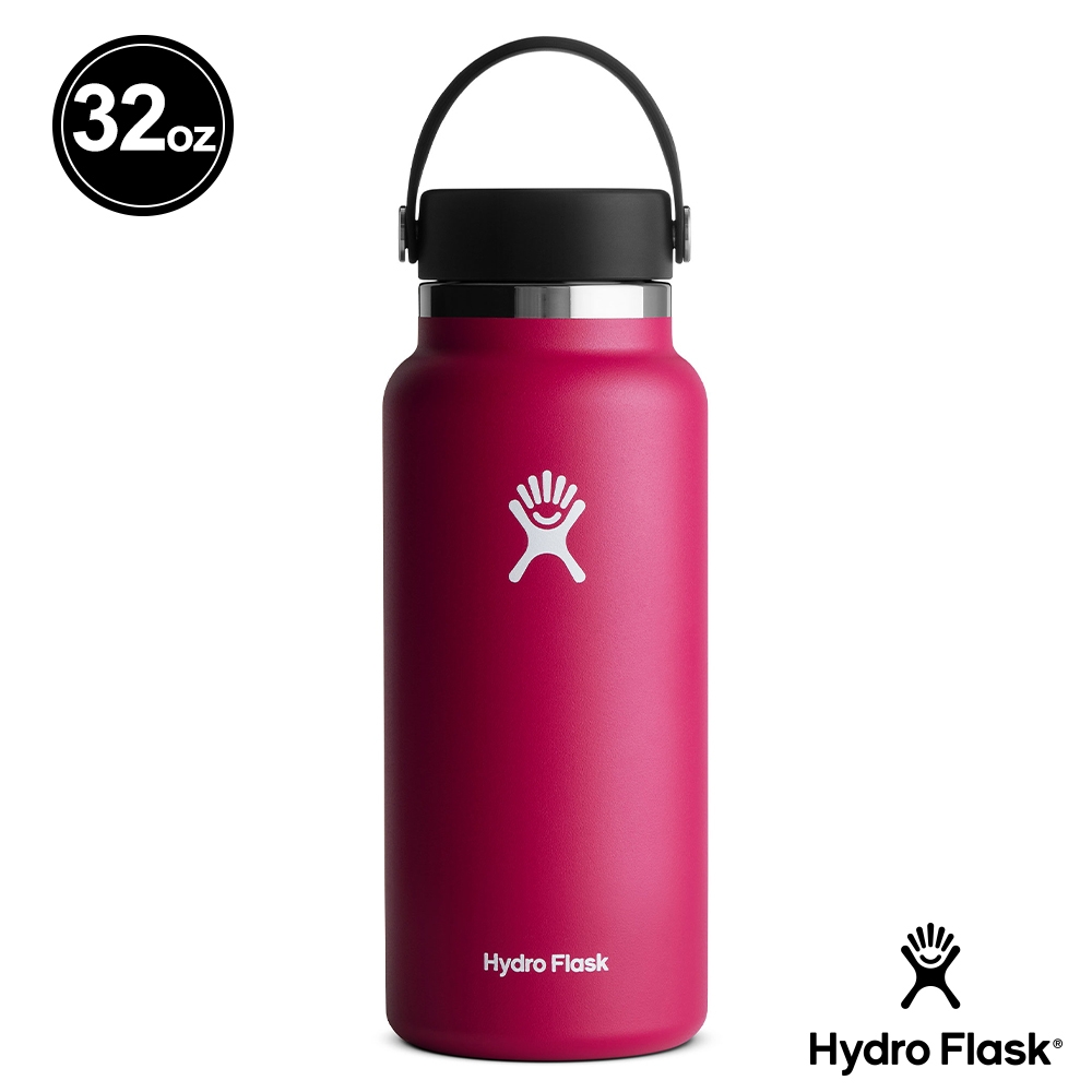 Hydro Flask 官方旗艦 32oz/946ml 寬口提環保溫瓶 酒紅色