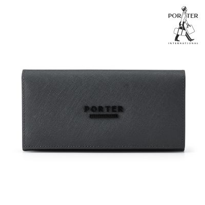 PORTER INTERNATIONAL - 細膩韌性DEFINE真皮長夾 - 沉靜灰