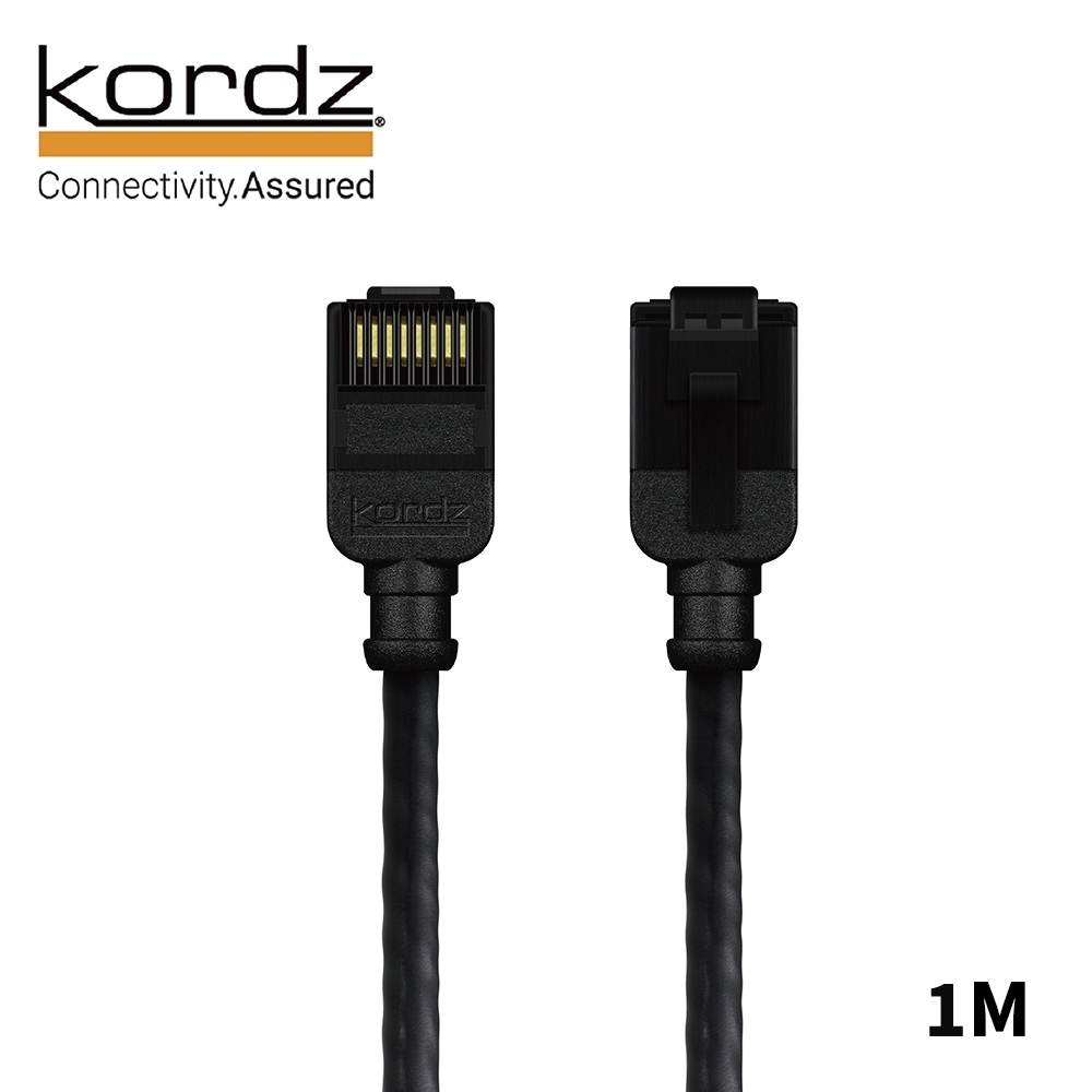 【Kordz】 PRO CAT6 28AWG 極細 高速 網路線 黑 1m