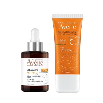 Avene雅漾 極光C亮白防曬組(極光精萃30ml+亮顏防曬30ml)