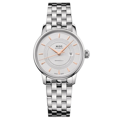 MIDO美度 官方授權 BARONCELLI SIGNATURE永恆系列 經典機械腕錶 錶 手錶 送禮 30mm/ M0372071103101