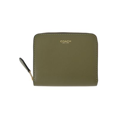 COACH 專櫃款NEW YORK 橄欖綠摺疊短夾