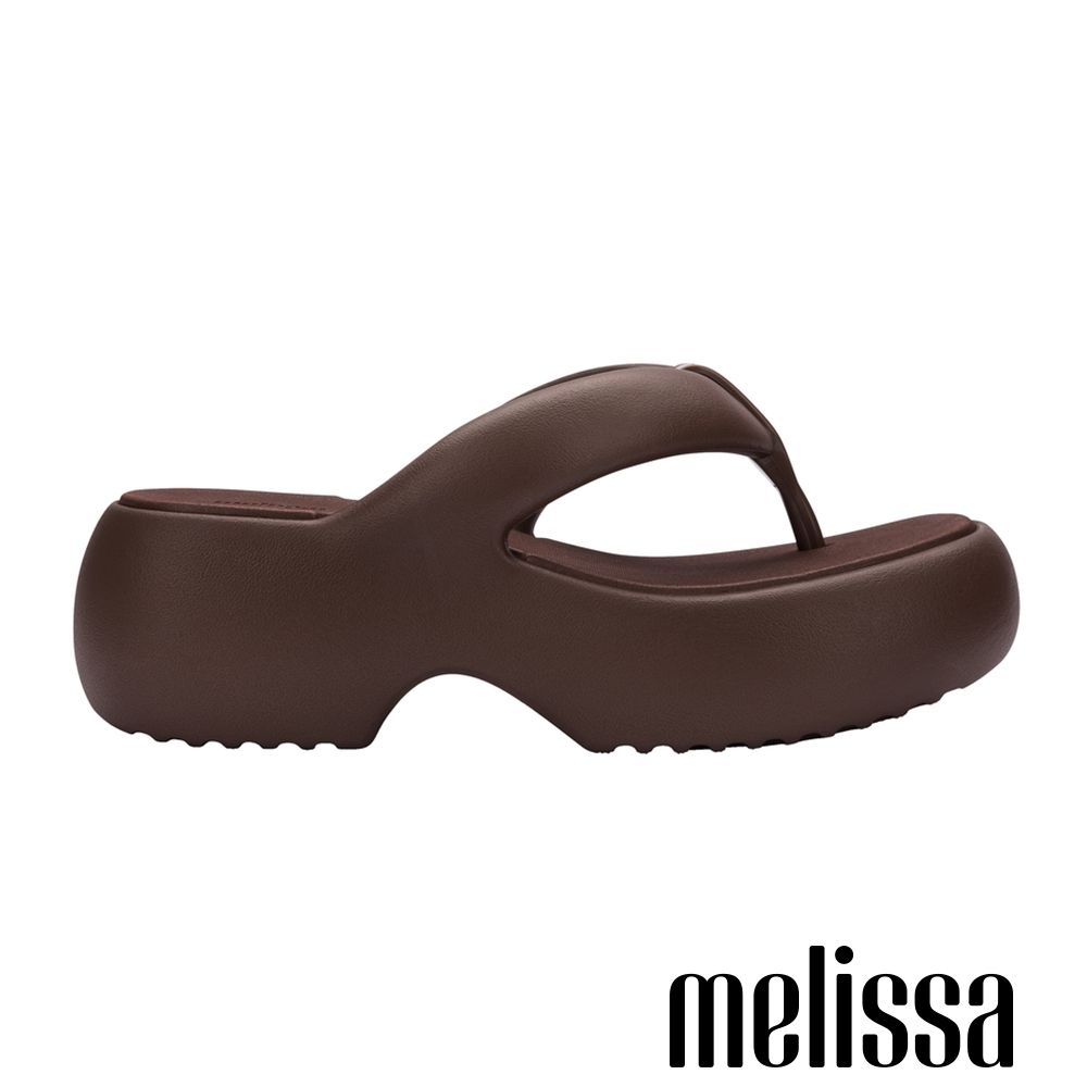 Melissa-夾腳雲朵厚底拖鞋-咖啡色