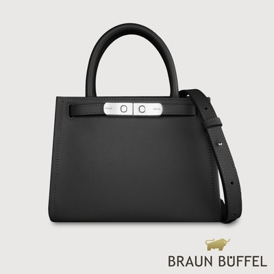 【BRAUN BUFFEL 德國小金牛】台灣總代理 尤妮爾 手提包-黑色/BF867-56-BK