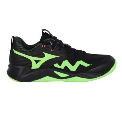 MIZUNO WAVE MOMENTUM PRO 男排球鞋-運動 美津濃 V1GA254049 黑綠