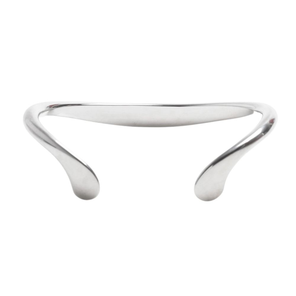 Georg Jensen 經典10A系列925純銀波浪形開口式手鐲(銀色) | 其他國際
