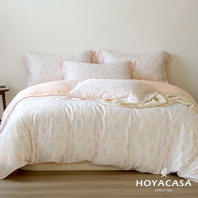 HOYACASA 單人抗菌天絲兩用被床包四件組-香草花園