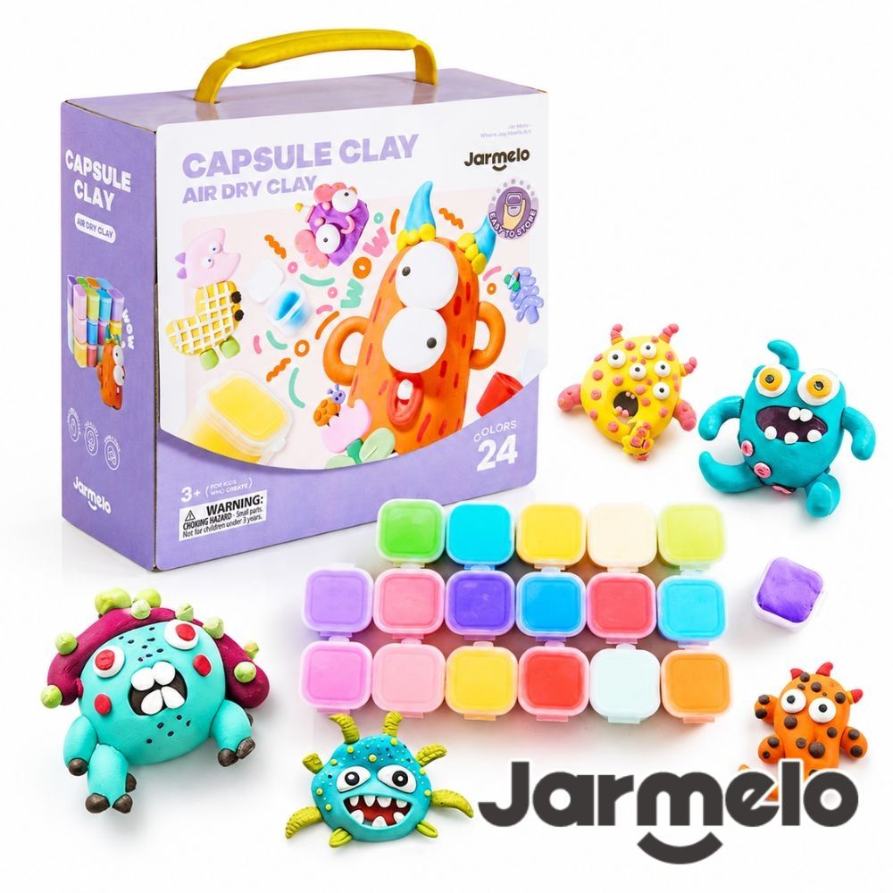 【JarMelo 原創美玩】迷你寶貝超輕黏土組(24色) JA97106