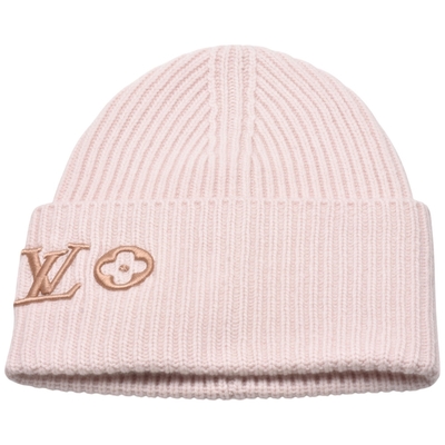LOUIS VUITTON路易威登 LV M79452 Headline系列羊毛針織毛帽(玫瑰米黃色)