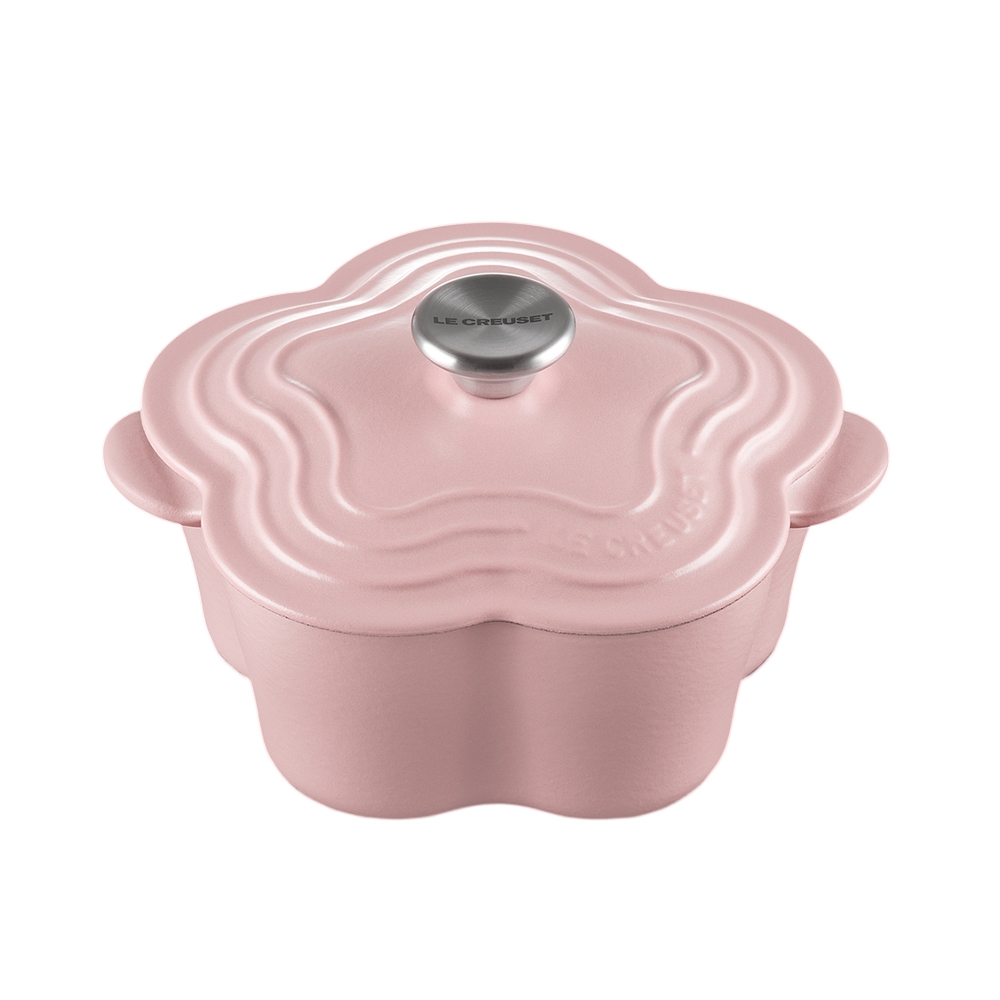 Le Creuset 山茶花鑄鐵鍋甜心粉20cm 法國製湯鍋燉鍋(電磁爐IH爐可用