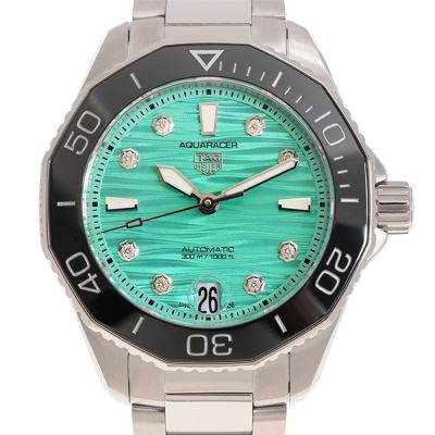 TAG HEUER 豪雅 AQUARACER PROFESSIONAL 300米鏈帶中性青綠面表(WBP231K.BA0618)x36mm