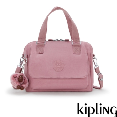 Kipling 溫柔荷花粉翻蓋手提側背包-ZEVA