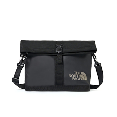 The North Face TNF 北面 北臉 男女 可拆卸背帶 休閒單肩包-黑色 BASE CAMP SHOULDER BAG - NF0A8BK6BIA