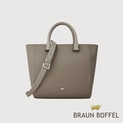 【BRAUN BUFFEL 德國小金牛】台灣總代理 依雅娜-NY 手提包-杏色/BF895-56-HM