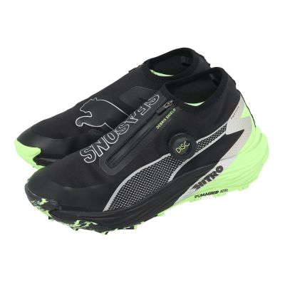 Puma 越野跑鞋 Voyage Nitro 3 Disc W 女鞋 黑 旋鈕 拉鍊 戶外 309794-01