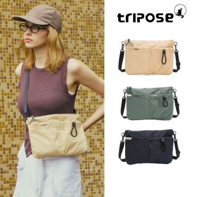 tripose GO+微皺尼龍方型貼身斜背大包-多色