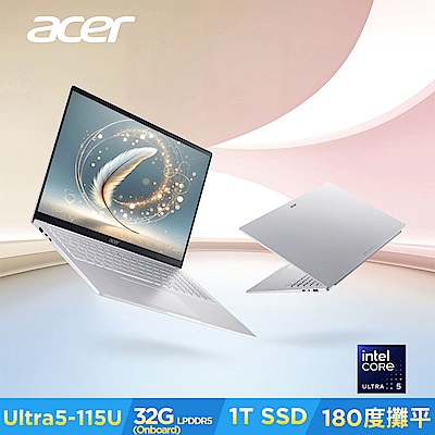 Acer 宏碁 Swift Lite SFL16-52M-58U4 16吋輕薄筆電(CU5-115U/32GB/1TB/Win11)