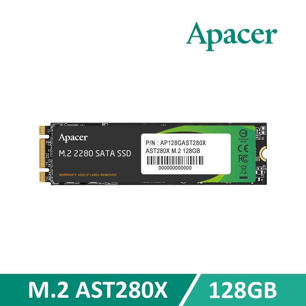 宇瞻 Apacer AST280X 128GB M.2 SATA3 SSD