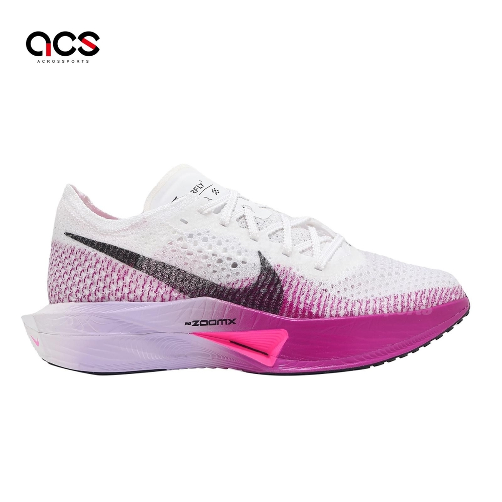 Nike 競速跑鞋Wmns ZoomX Vaporfly Next% 3 白紫輕量碳板推進運動鞋