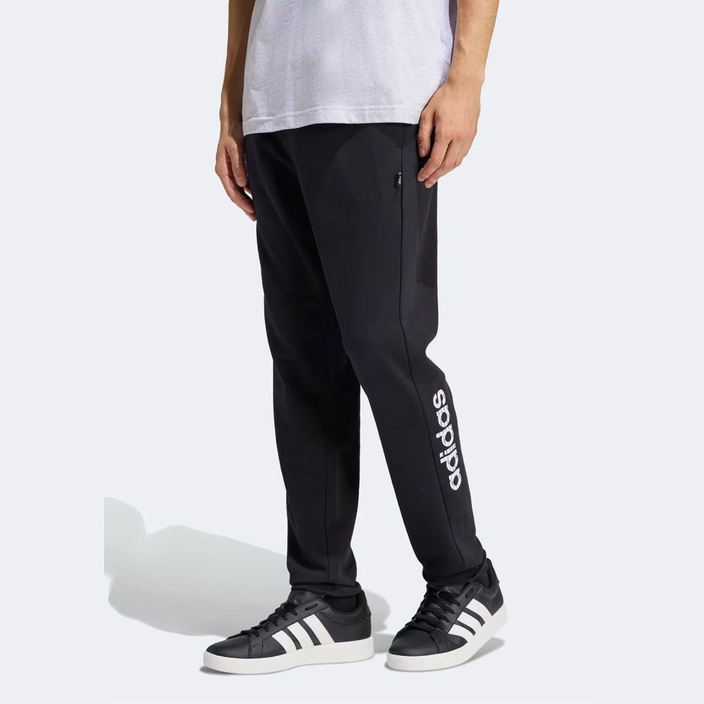 ADIDAS 男 長褲 淺灰/黑 M LIN FT PT VL 運動長褲 束口褲  KD956 (6黑色系)