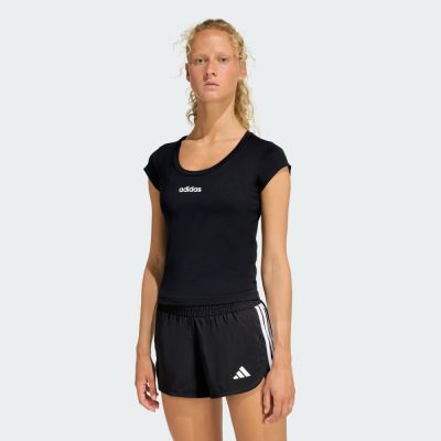 adidas 愛迪達 短袖上衣 女 Q1 HYG BABY TEE 黑 KC7676