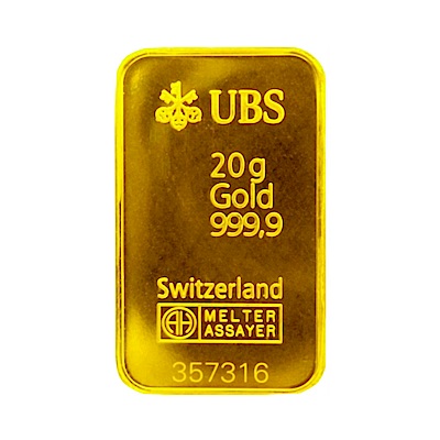 UBS kinebar-黃金條塊(20公克)
